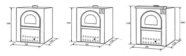 Forno a legna serie incasso con cappa aspira vapori e pannello anteriore 100-50 Forno a legna serie incasso con cappa aspira vapori e pannello anteriore 100-50