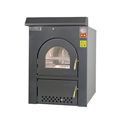 Forno a legna serie incasso con cappa aspira vapori e pannello anteriore 100-50