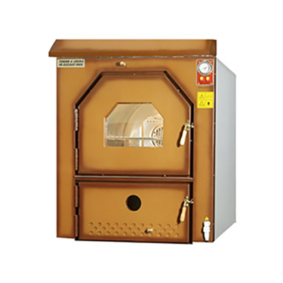 Forno a legna serie incasso con cappa aspira vapori e pannello anteriore 100-60