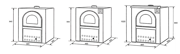 Forno a legna serie incasso con cappa aspira vapori e pannello anteriore 80-40 Forno a legna serie incasso con cappa aspira vapori e pannello anteriore 80-40