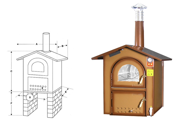 Forno a legna da esterno normali o ventilati senza scaldavivande